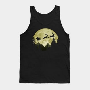 Santa Claus And The Moon Tank Top